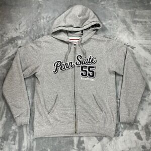 American Classic Penn State Nittany Lions Gray Full Zip Hoodie Mens Large 55